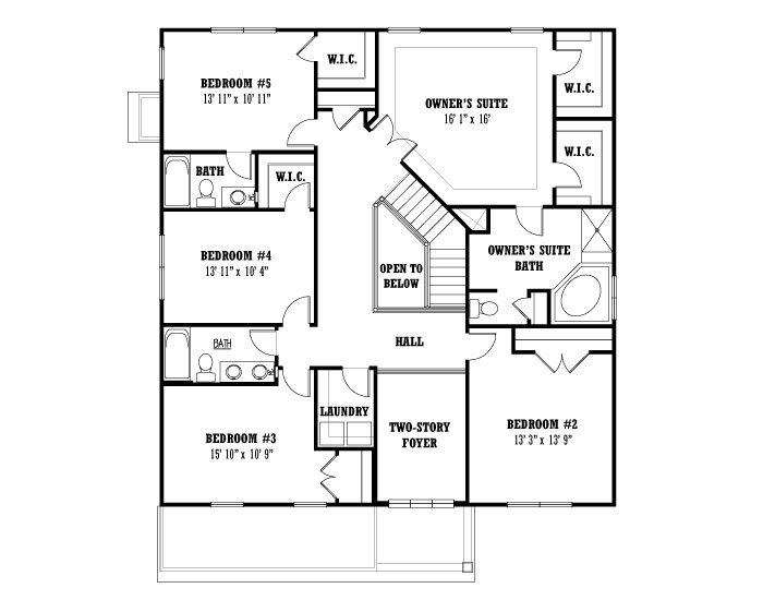 Danfield Floor Plan 2nd Floor Envision Builders