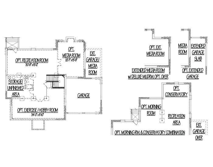 Fairfield Floor Plan Basement Envision Builders