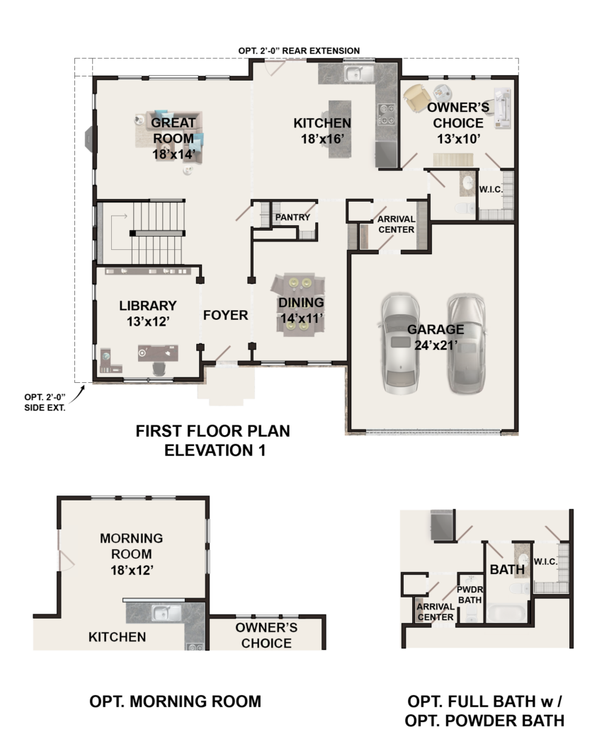 Envision Builders Kingston 1st Level Floor Plan